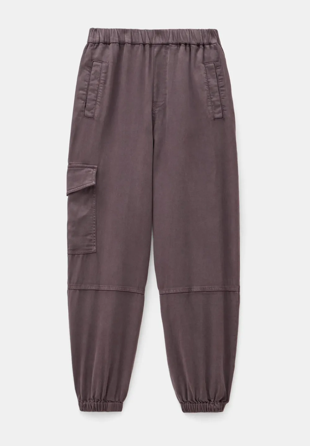 hush Trousers|Ava Washed Cargo Raisin Brown