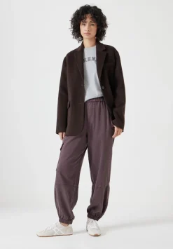hush Trousers|Ava Washed Cargo Raisin Brown