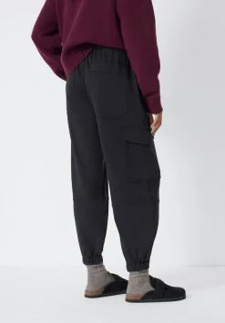 hush Trousers|Ava Washed Cargo Trousers Washed Black