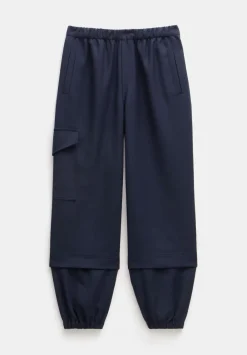 hush Trousers|Ava Wool Cargo Trousers Navy