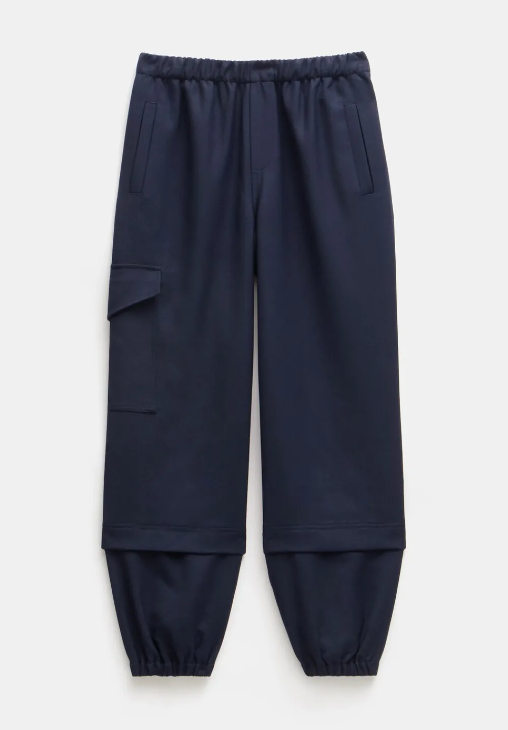 hush Trousers|Ava Wool Cargo Trousers Navy