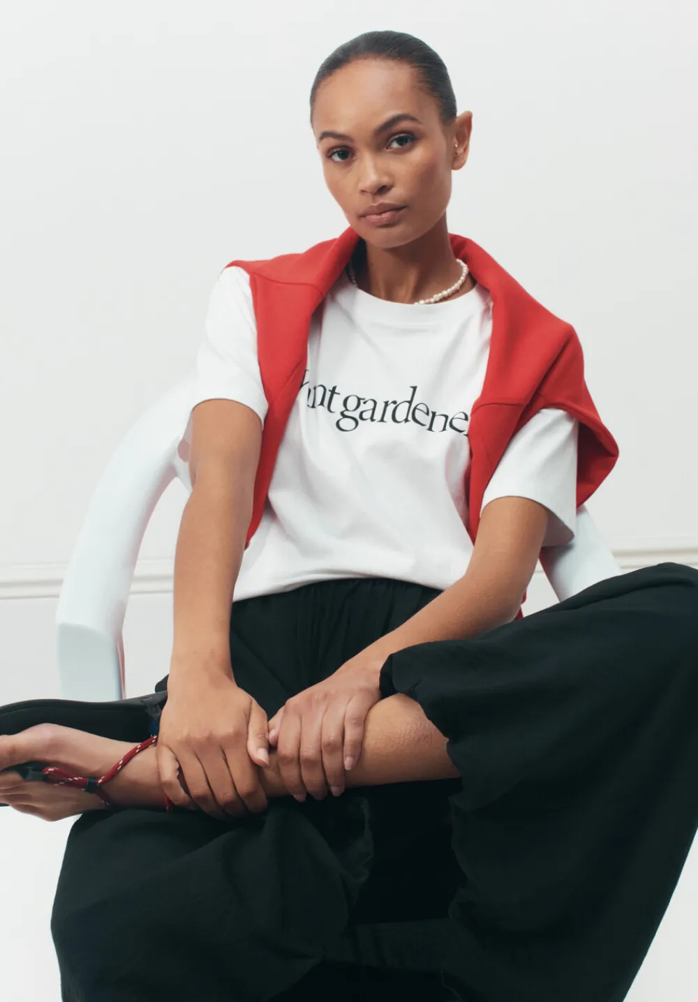 hush Tops & T-Shirts|Avant Gardener Graphic T-Shirt White