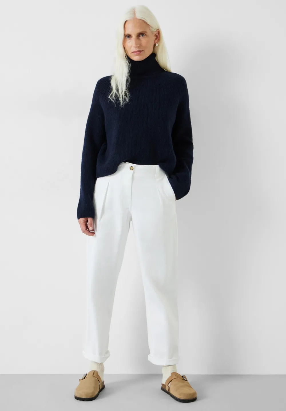 hush Jumpers & Cardigans|Aven Raglan Roll Neck Wool Blend Jumper Midnight Navy