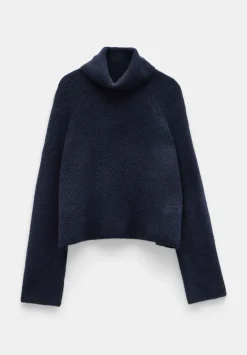 hush Jumpers & Cardigans|Aven Raglan Roll Neck Wool Blend Jumper Midnight Navy
