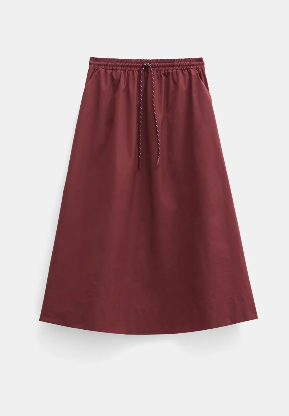hush Skirts|Aya Technical Pull On Midi Skirt Port Red