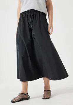 hush Skirts|Aya Technical Pull On Midi Skirt Black
