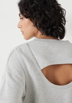 hush Sweatshirts & Hoodies|Back Detail Sweatshirt Grey Marl