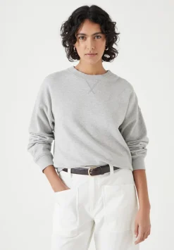 hush Sweatshirts & Hoodies|Back Detail Sweatshirt Grey Marl
