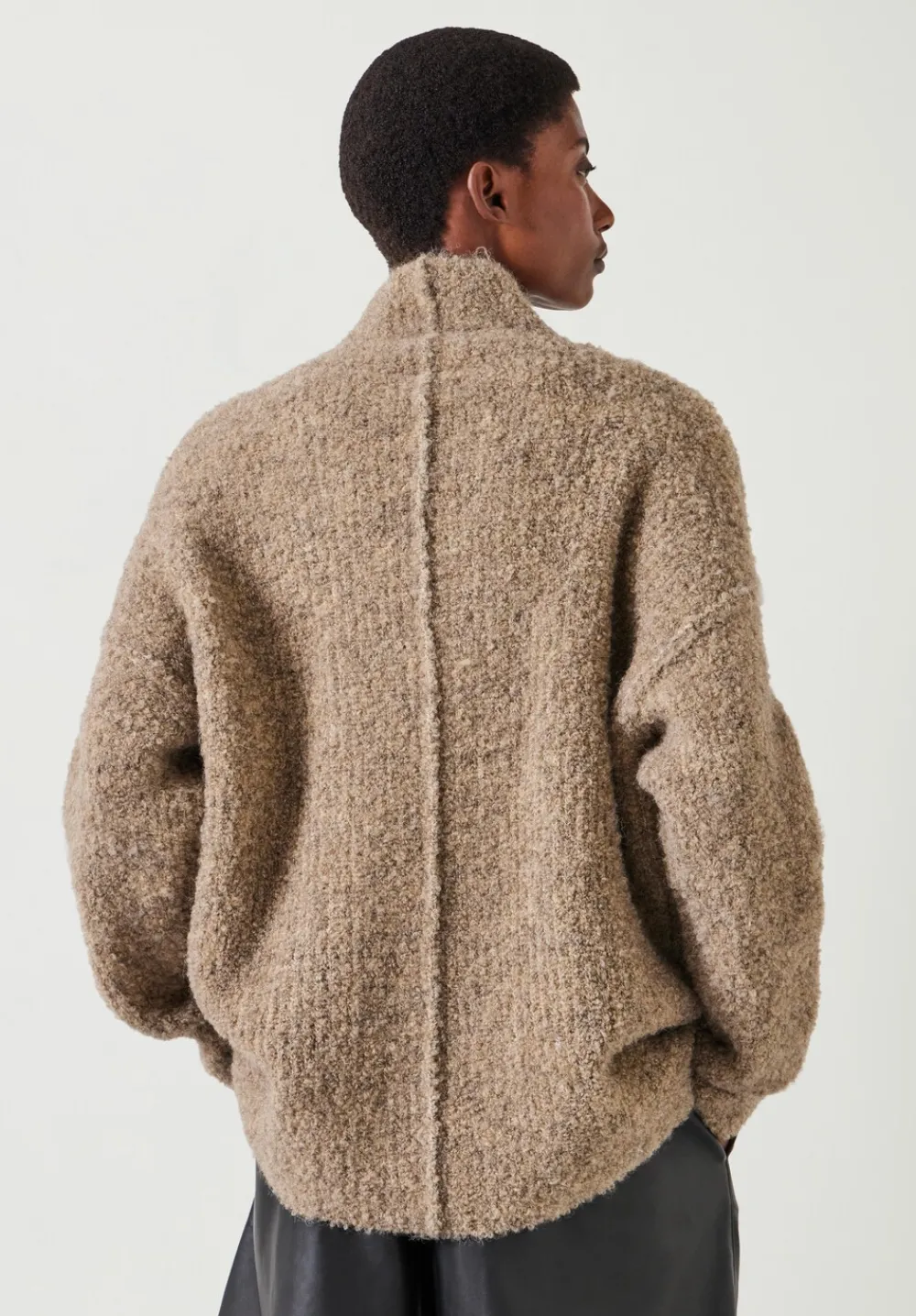 hush Jumpers & Cardigans|Bailey Boucle Funnel Jumper Oatmeal