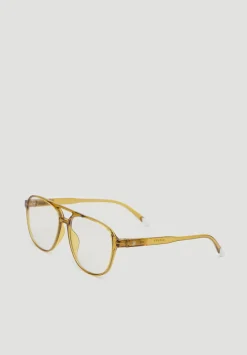 hush Glasses|Barner Brad Glossy Reading Glasses Ecru Olive