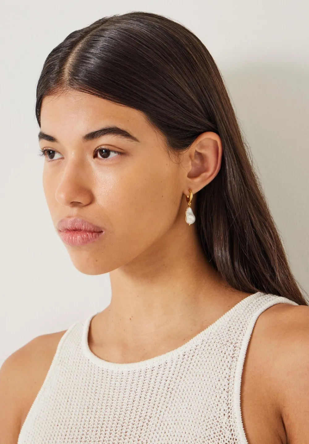 hush Jewellery|Baroque Pearl Drop Earring Gold - Jewellery