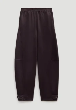 hush Joggers & Leggings|Trousers|Barrel Leg Jogger Burgundy Purple