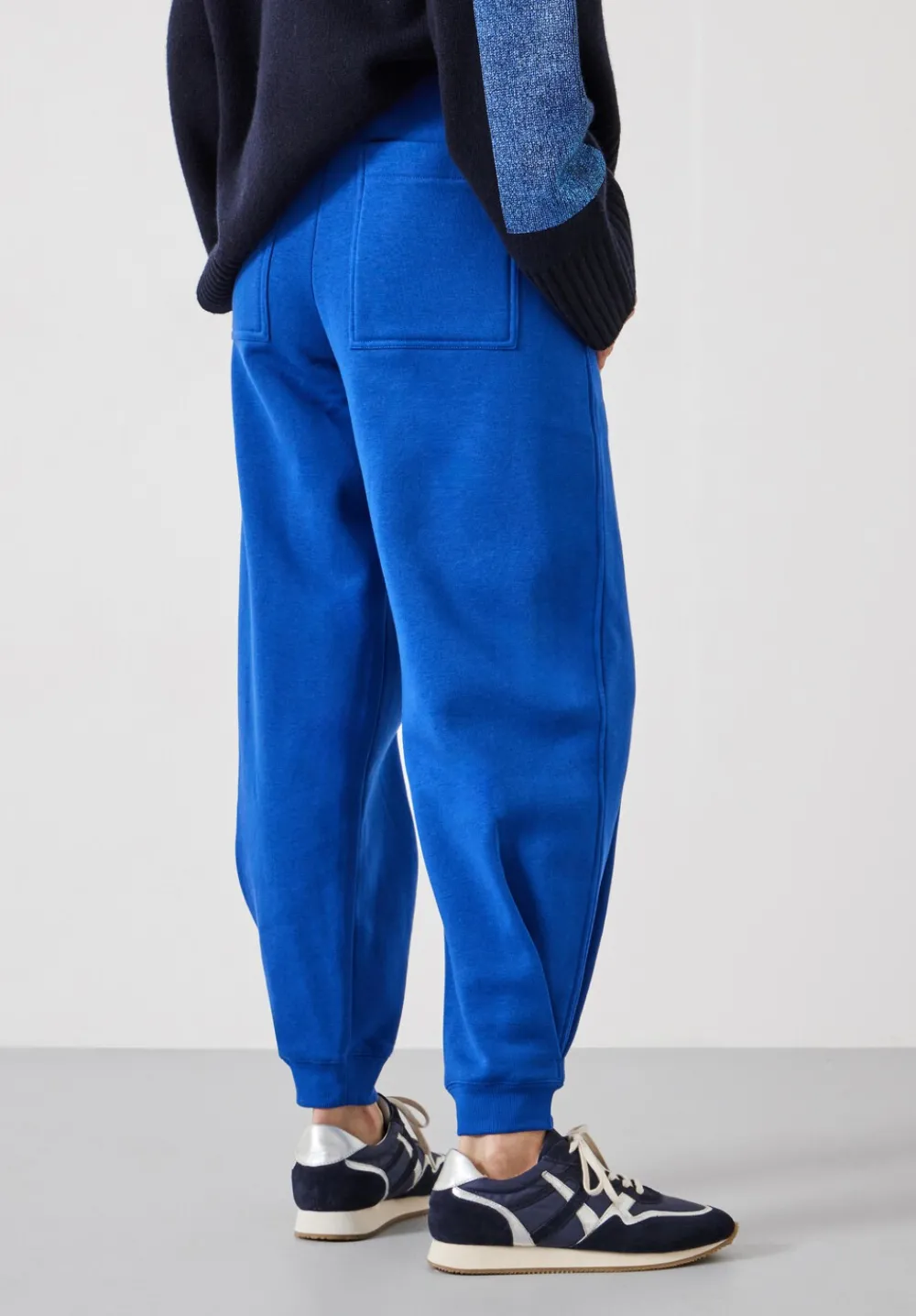 hush Joggers & Leggings|Trousers|Barrel Leg Pleat Joggers Bright Blue