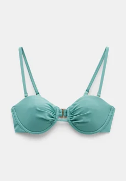 hush Swimwear & Beachwear|Bella Balconette Bikini Top Sage blue