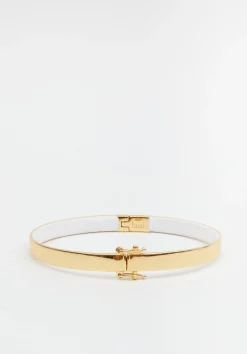 hush Jewellery|Bess Enamel Bangle Gold/White