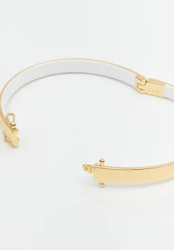 hush Jewellery|Bess Enamel Bangle Gold/White