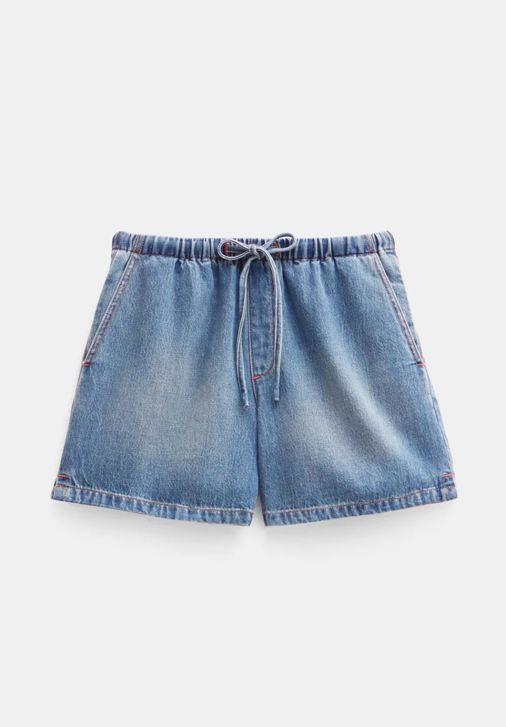 hush Shorts|Betty Denim Pull On Shorts Green Blue denim