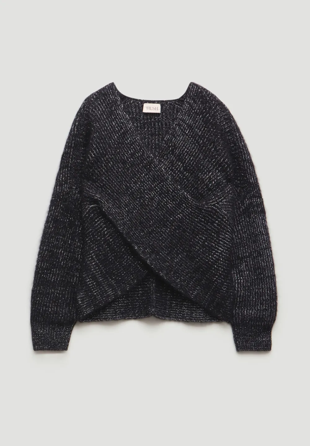 hush Jumpers & Cardigans|Betty Wool Blend Metallic Jumper Silver Metallic