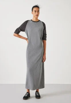 hush Dresses|Billie Jersey Maxi Dress Light Grey Marl