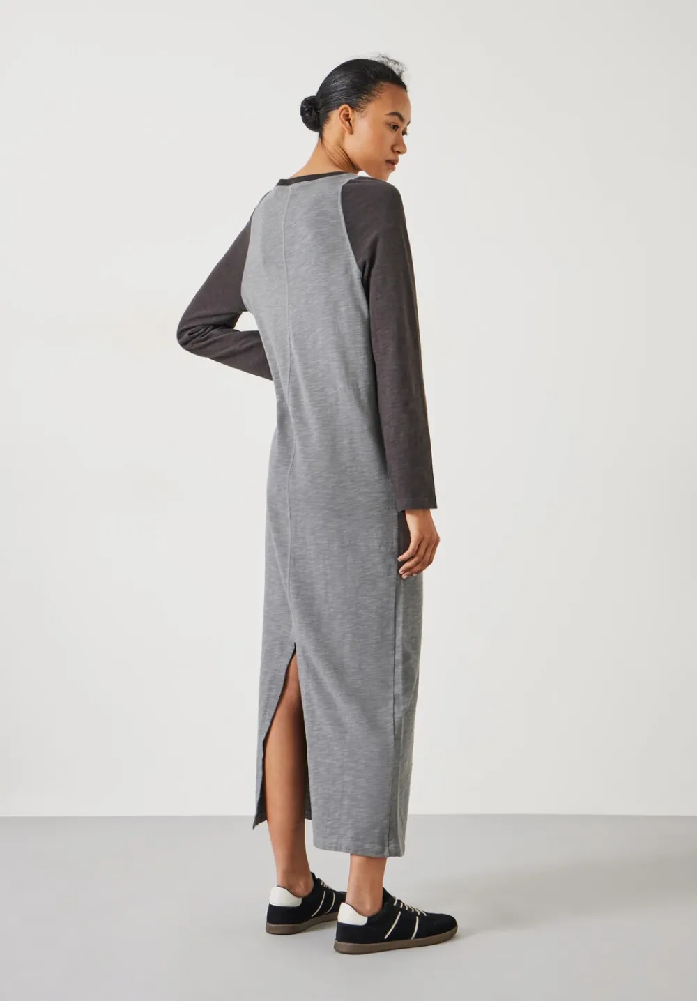 hush Dresses|Billie Jersey Maxi Dress Light Grey Marl