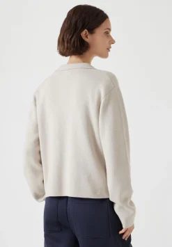 hush Jumpers & Cardigans|Jackets & Coats|Bobbie Shirt Jacket with Wool Stone White