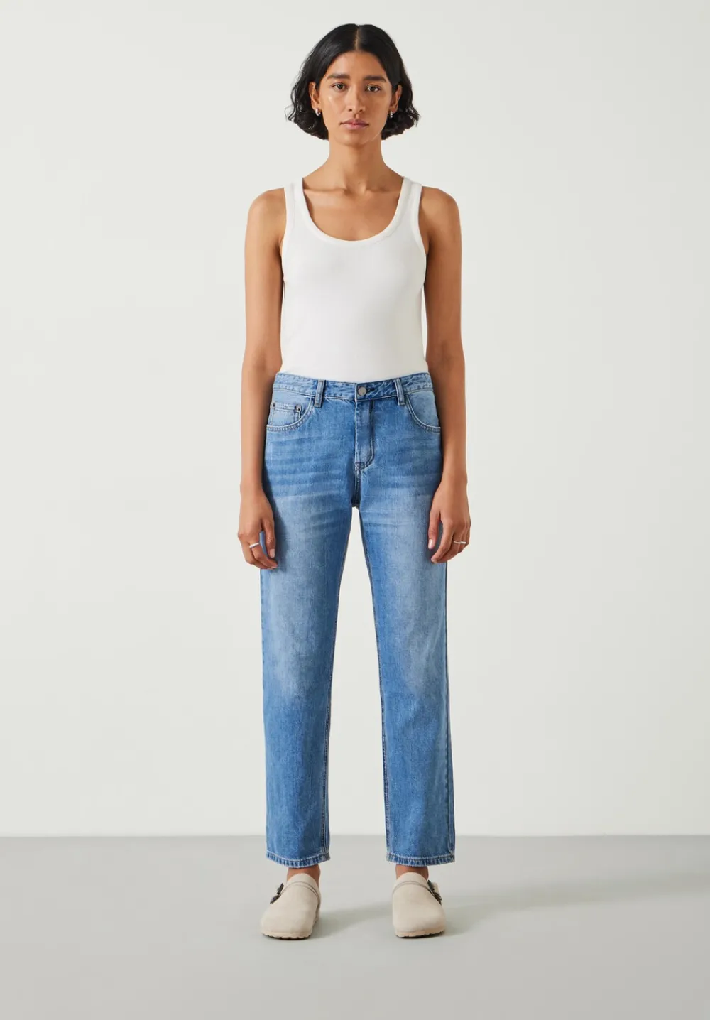 hush Jeans|Boyfriend Jean Mid Authentic Wash (Denim)