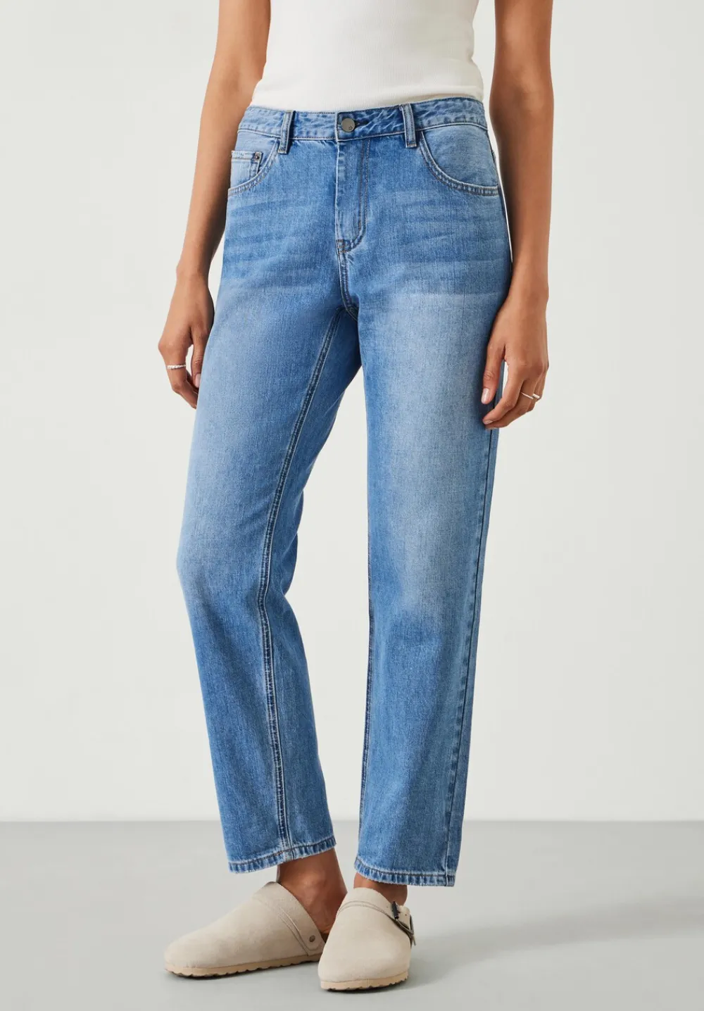 hush Jeans|Boyfriend Jean Mid Authentic Wash (Denim)