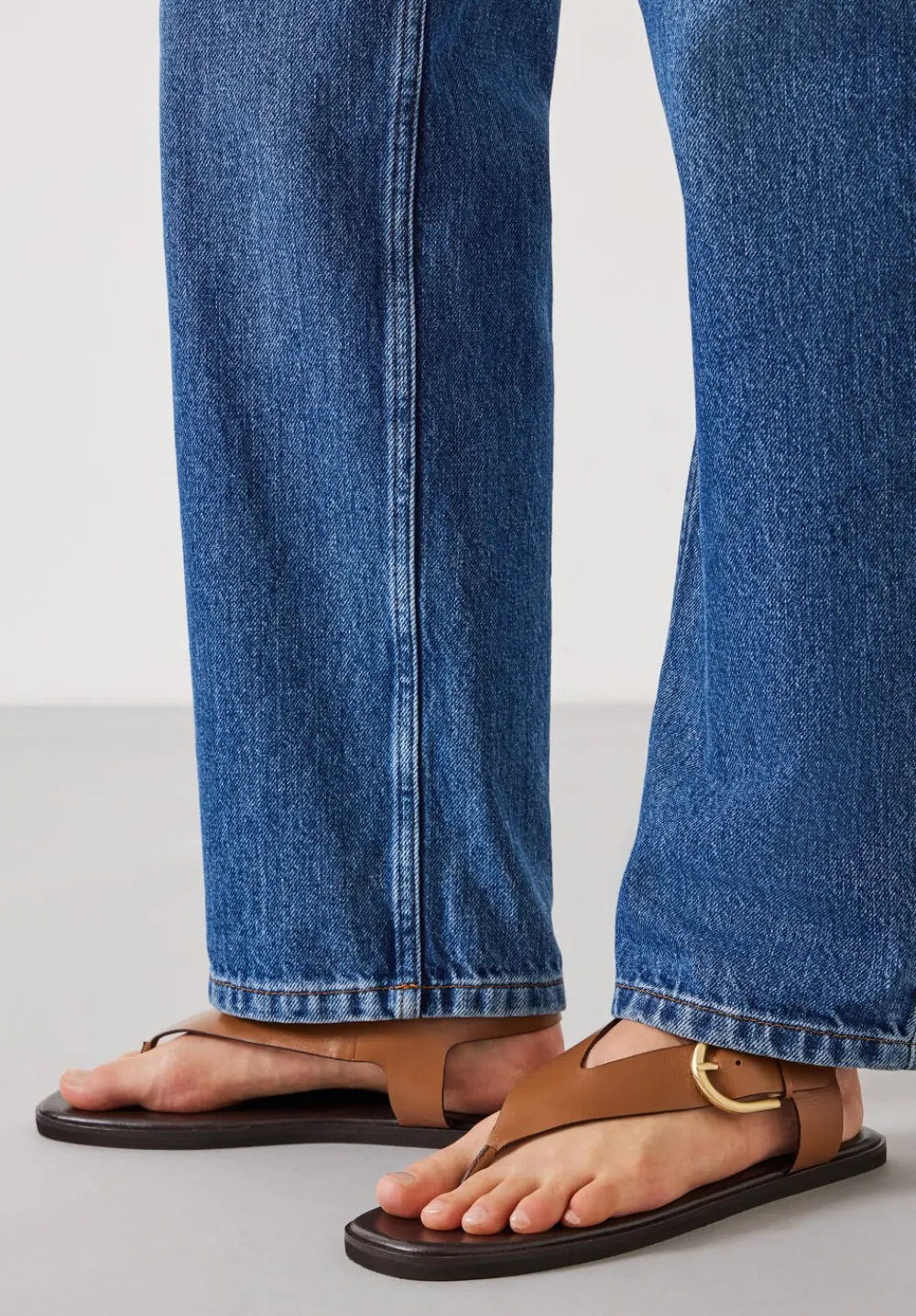 hush Flats|Sandals|Brinley Buckle Toe Post Sandal Tan