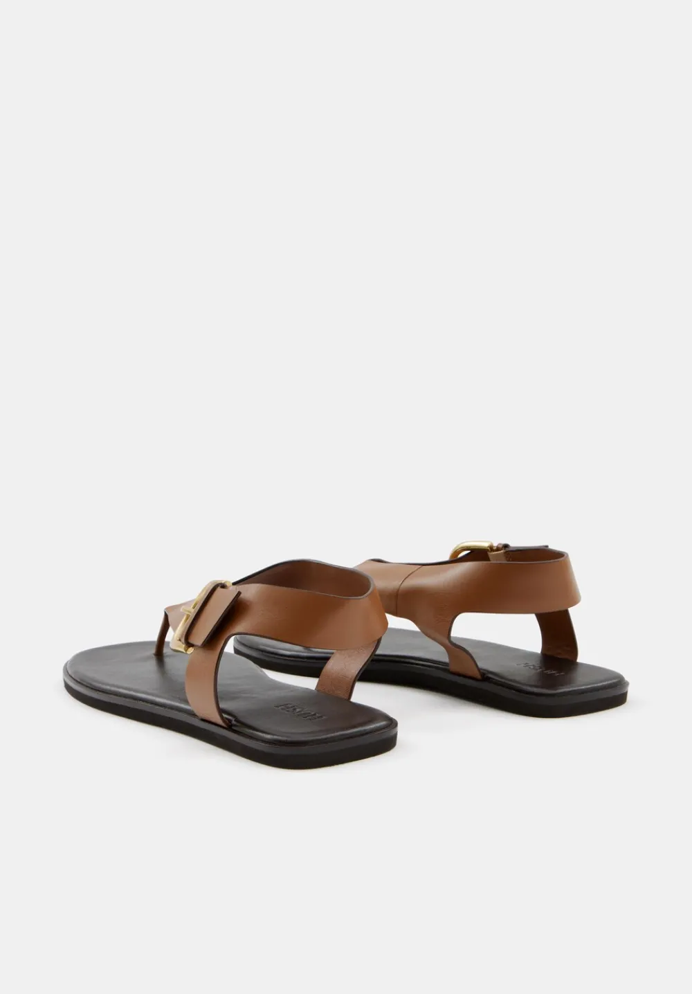hush Flats|Sandals|Brinley Buckle Toe Post Sandal Tan