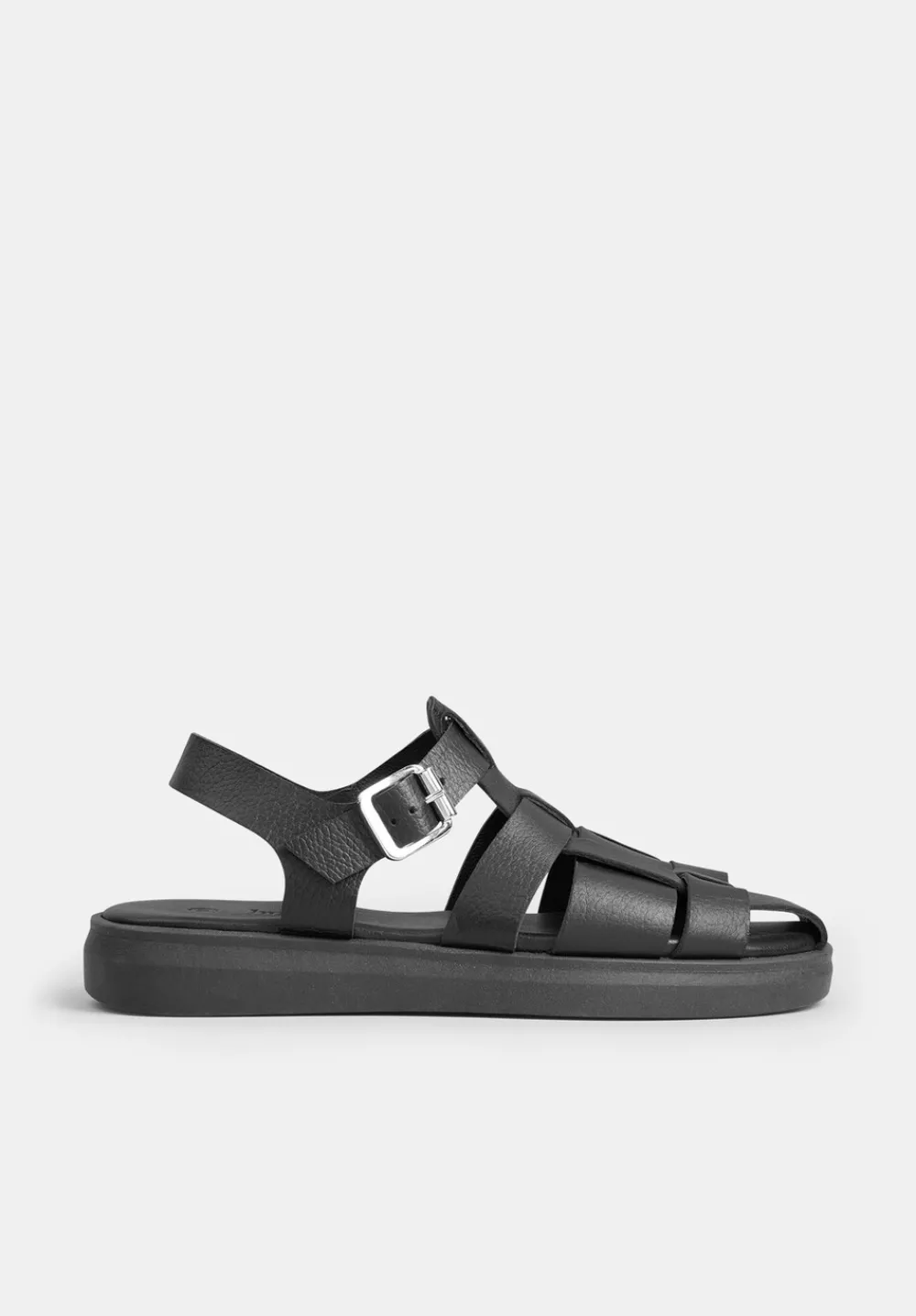 hush Sandals|Flats|Brisa Leather Sandals Black