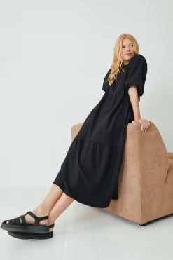 hush Sandals|Flats|Brisa Leather Sandals Black