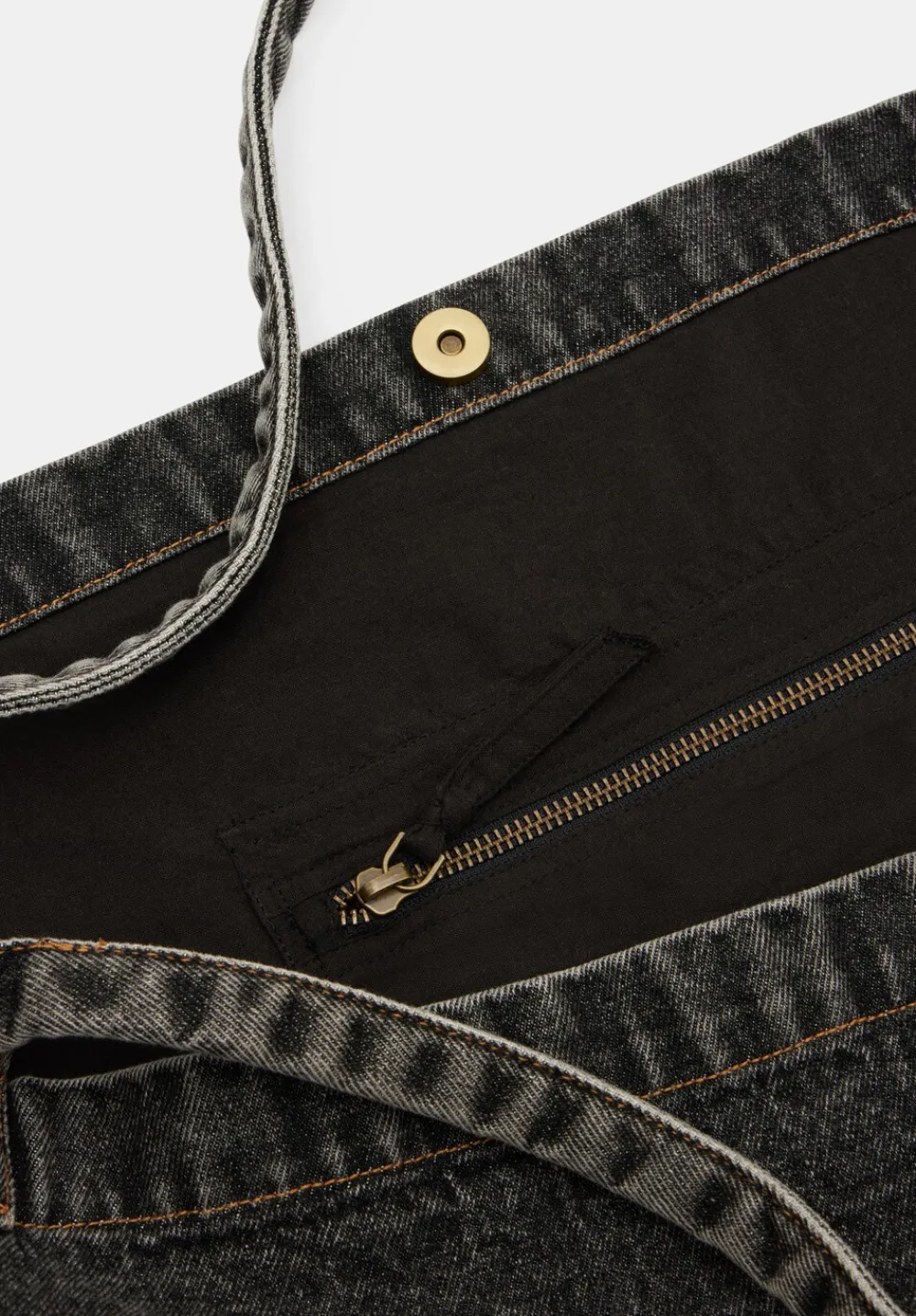 hush Bags|Britney Denim Tote Bag Washed Black