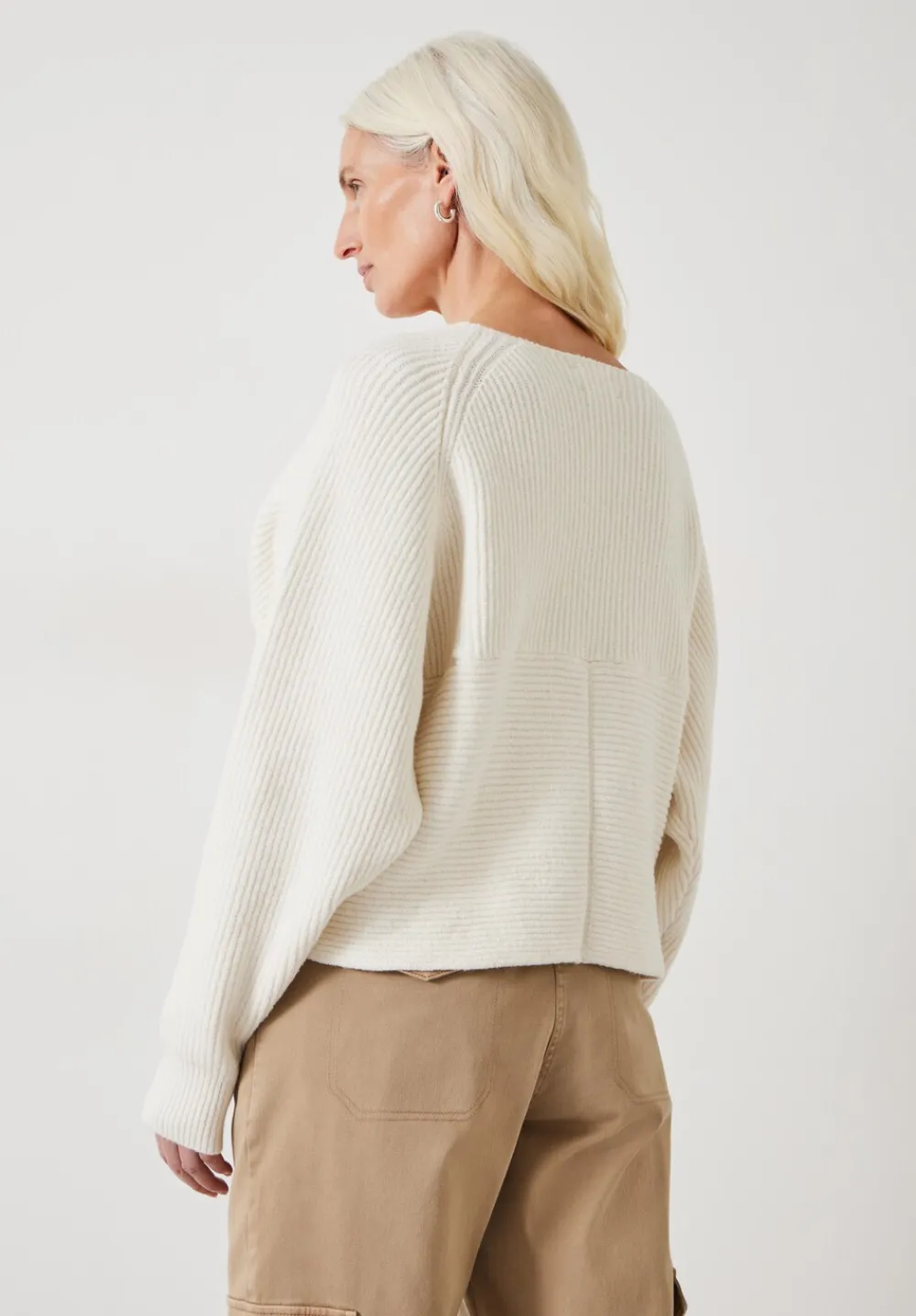 hush Jumpers & Cardigans|Bronte Cross Front Knit Jumper Soft White