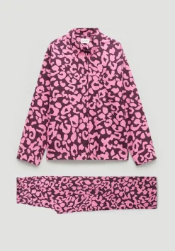hush Pyjamas & Nightwear|Brushed Cotton Animal Print Pyjamas Pink Mix