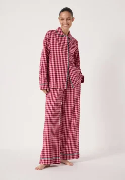 hush Pyjamas & Nightwear|Brushed Cotton Gingham Pyjamas Pink Mix