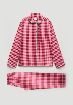 hush Pyjamas & Nightwear|Brushed Cotton Gingham Pyjamas Pink Mix