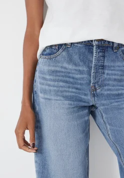 hush Jeans|Button Fly Boyfriend Jean Light Blue Authentic