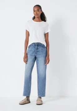 hush Jeans|Button Fly Boyfriend Jean Light Blue Authentic