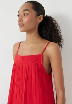 hush Dresses|Cali Cotton Gauze Mini Dress Red