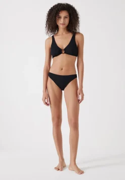 hush Swimwear & Beachwear|Cally Classic Crinkle Bikini Bottoms Black