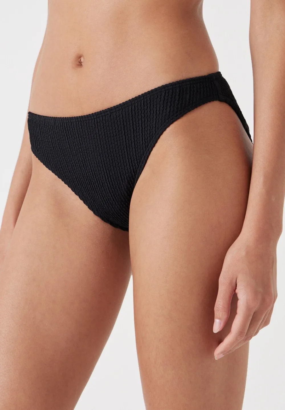 hush Swimwear & Beachwear|Cally Classic Crinkle Bikini Bottoms Black