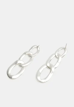 hush Jewellery|Cameron Chain Link Earrings Silver