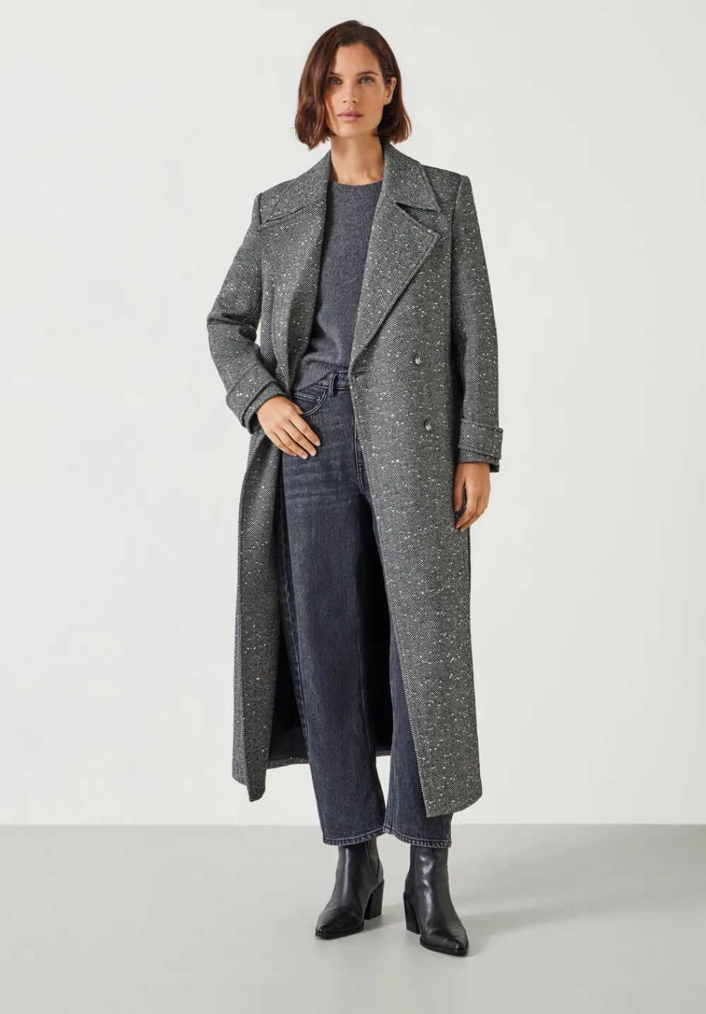 hush Jackets & Coats|Campbell Sequin Coat Grey