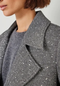 hush Jackets & Coats|Campbell Sequin Coat Grey