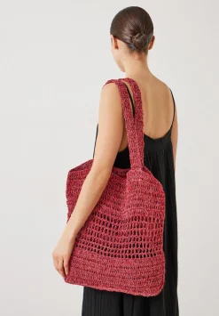 hush Bags|Capri Crochet Tote Red Multi