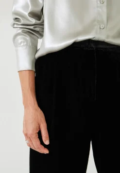 hush Trousers|Carina Velvet Trousers Black