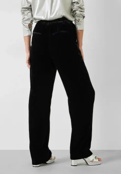 hush Trousers|Carina Velvet Trousers Black
