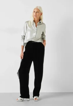 hush Trousers|Carina Velvet Trousers Black