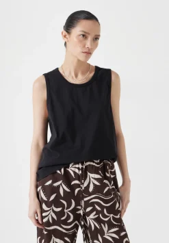 hush Tops & T-Shirts|Carla Relaxed Tank Top Black