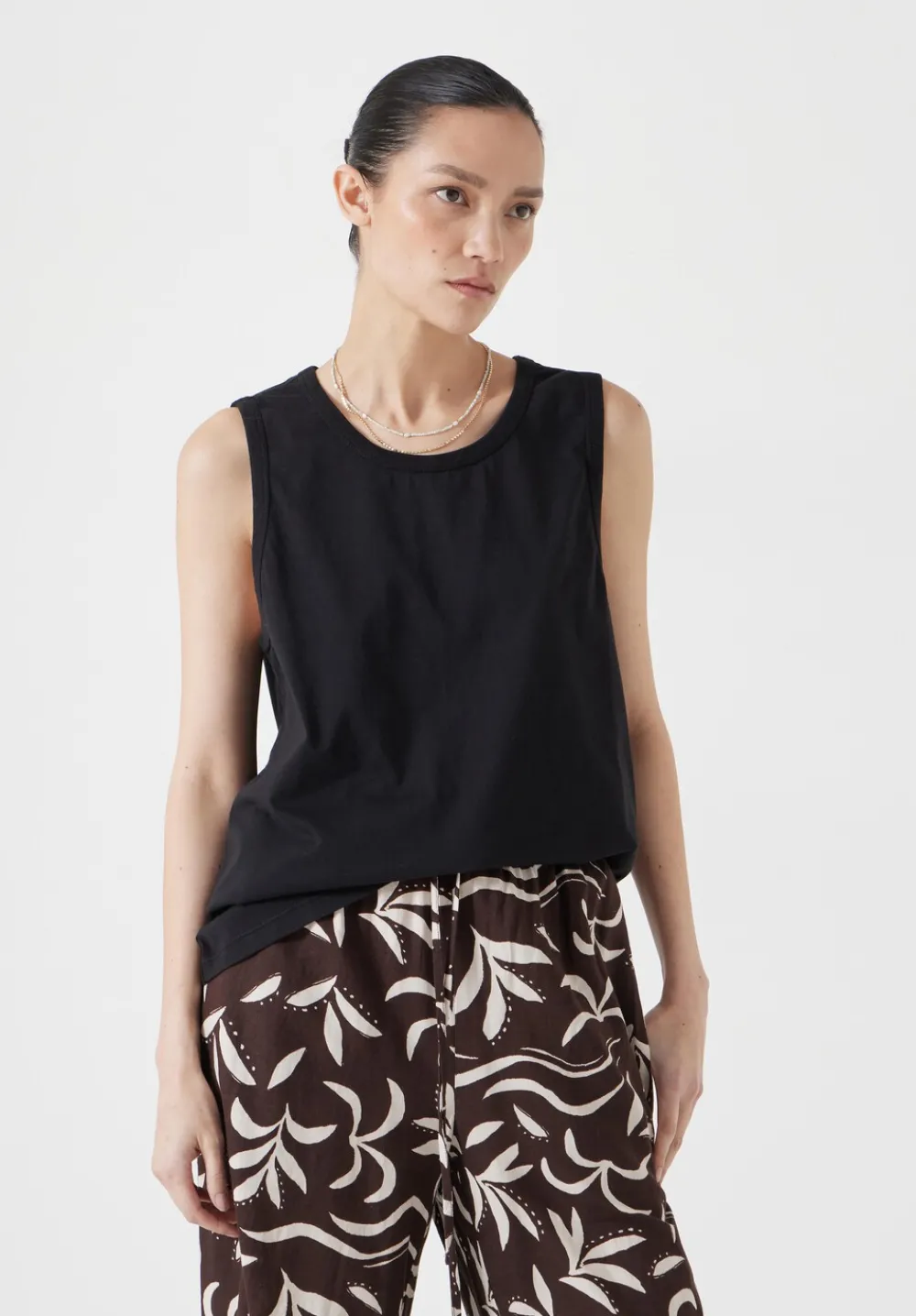 hush Tops & T-Shirts|Carla Relaxed Tank Top Black